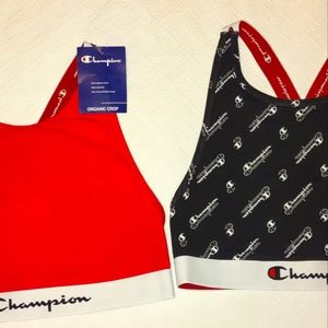 Two brand New organic crop size L women's